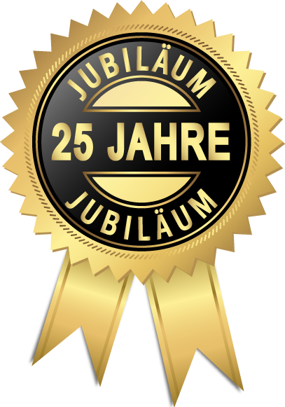 25 Jahre Jubiläum Plakette